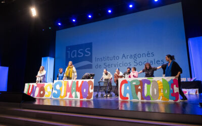 El grupo de teatro Kairós en la gala del Cuarto Pilar del IASS